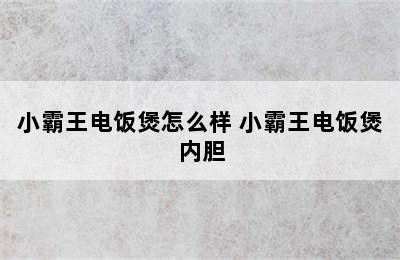 小霸王电饭煲怎么样 小霸王电饭煲内胆